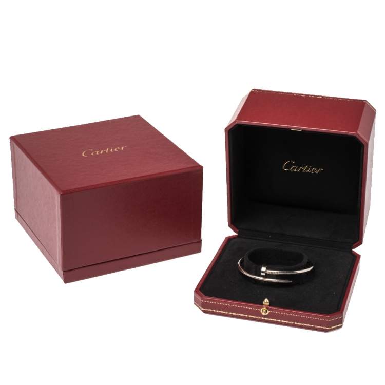 Pre Owned Cartier Juste Un Clou 18K White Gold Bracelet 16