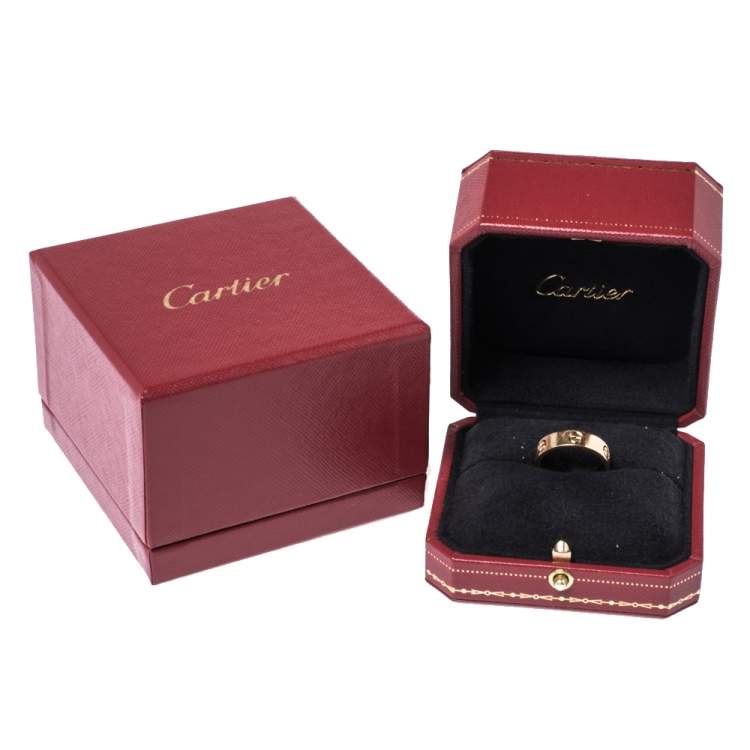 Pre Owned Cartier Love 18K Yellow Gold Ring Size 57