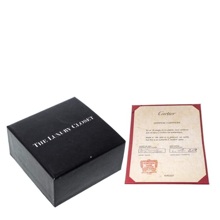 Pre Owned Cartier LOVE 18K Yellow Gold Narrow Wedding Band Ring Size 53