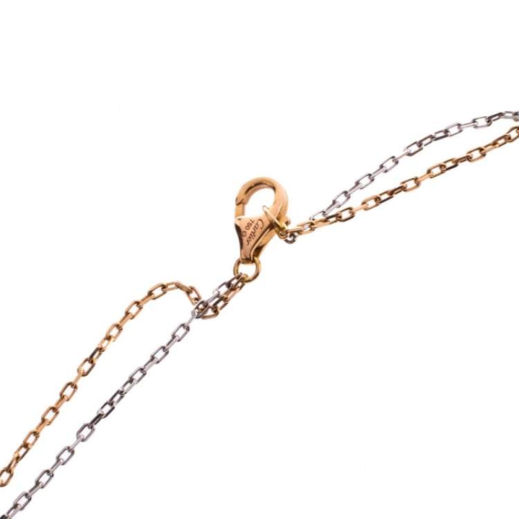 مملوكة مسبقًا Cartier LOVE 6 Diamonds 18K Two Tone Gold Double Strand Necklace
