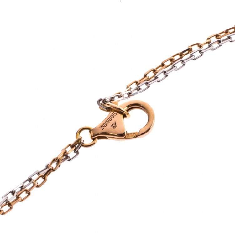 مملوكة مسبقًا Cartier LOVE 6 Diamonds 18K Two Tone Gold Double Strand Necklace