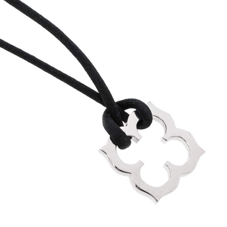 Pre Owned Cartier Trèfle Gothique 18K White Gold Pendant 