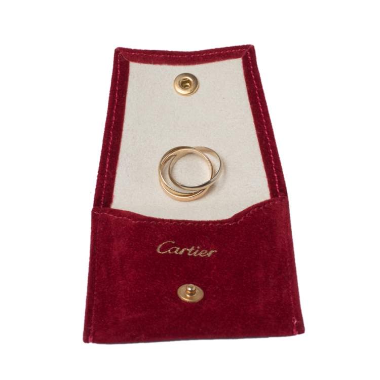 Pre Owned Cartier Trinity De Cartier 18K Three Tone Ring Size 52