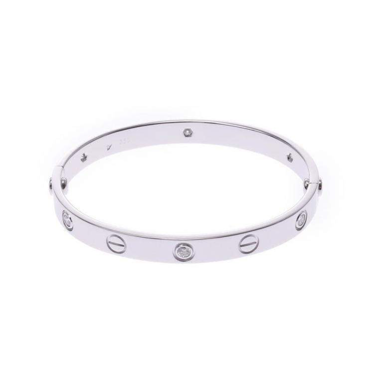 Cartier silver diamond bracelet hotsell