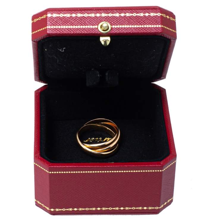 Pre Owned Cartier Trinity 18K Rose Gold Ring Size 64