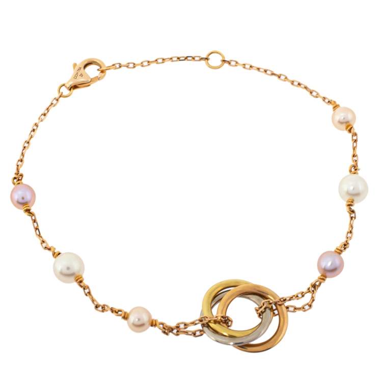 Cartier Trinity Cultured Pearl 18K 