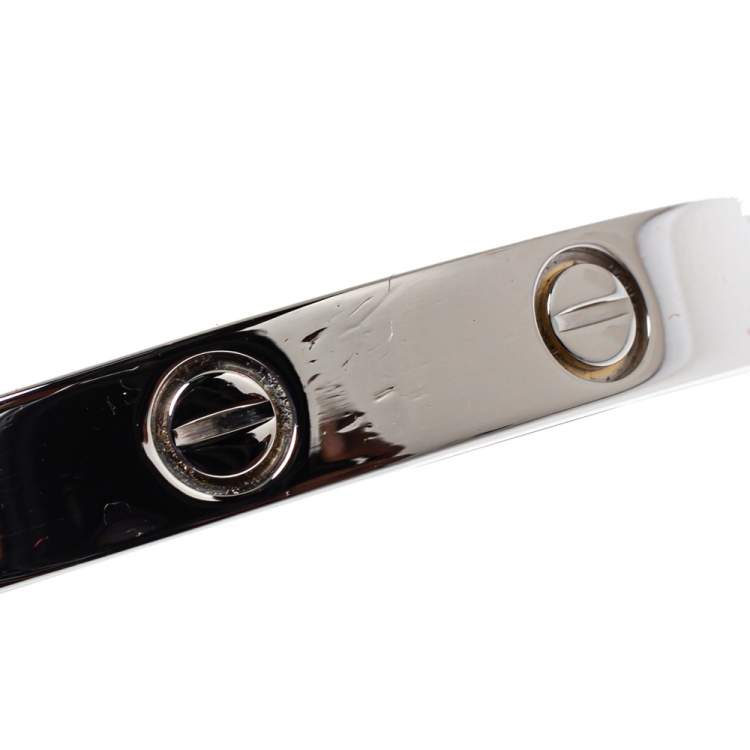 مملوكة مسبقًا Cartier Love 18K White Gold Open Cuff Bracelet 16