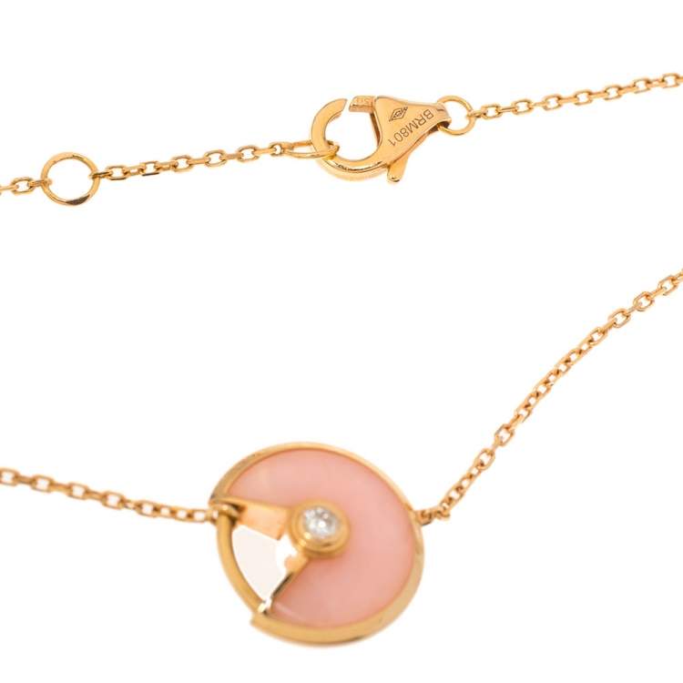 Pre Owned  Cartier Amulette de Cartier Opal Diamond 18K Rose Gold Bracelet.