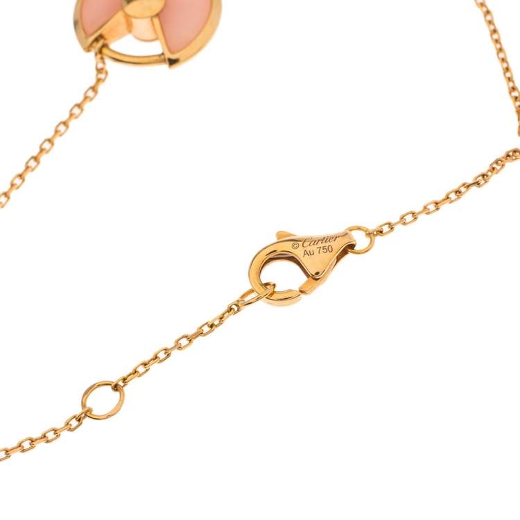 Pre Owned  Cartier Amulette de Cartier Opal Diamond 18K Rose Gold Bracelet.