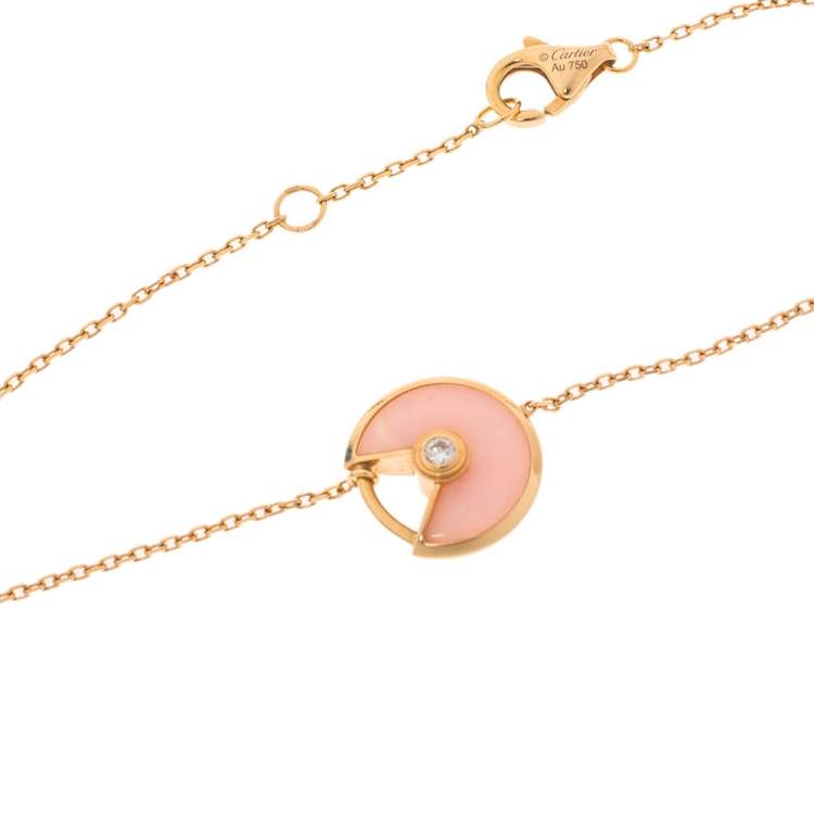 Pre Owned  Cartier Amulette de Cartier Opal Diamond 18K Rose Gold Bracelet.