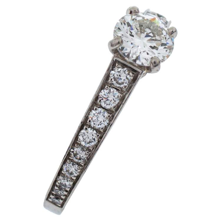 Pre Owned Cartier Solitaire 1895 0.50 ct Diamond Platinum Ring Size 52