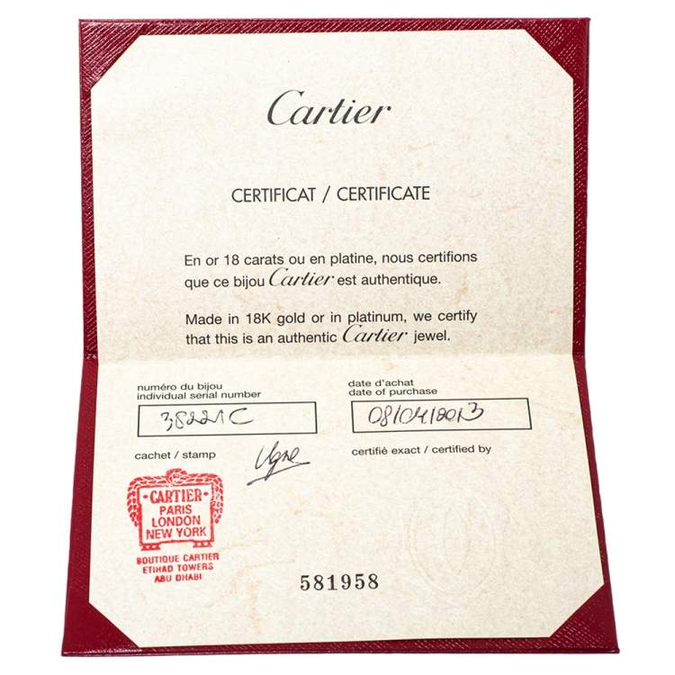 Pre Owned Cartier Solitaire 1895 0.50 ct Diamond Platinum Ring Size 52