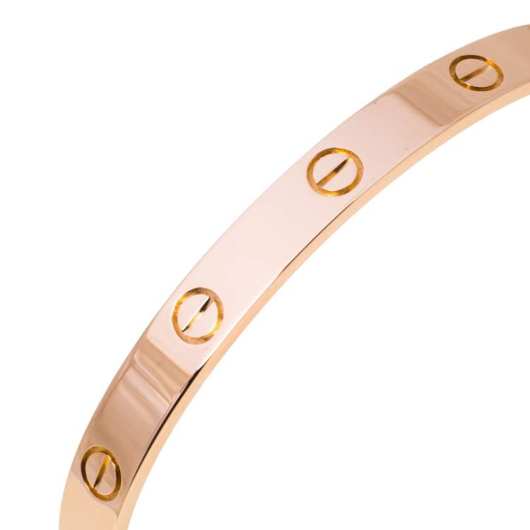 مملوكة مسبقًا Cartier Love 18K Rose Gold Open Cuff Bracelet 19