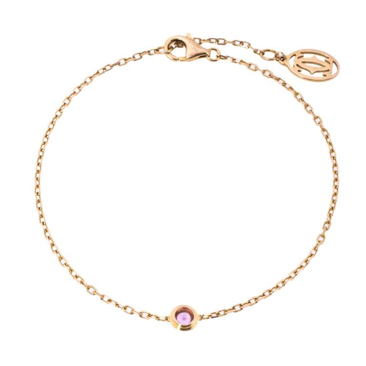 مملوكة مسبقًا Cartier Saphirs Légers De Cartier Pink Sapphire 18K Rose Gold Bracelet