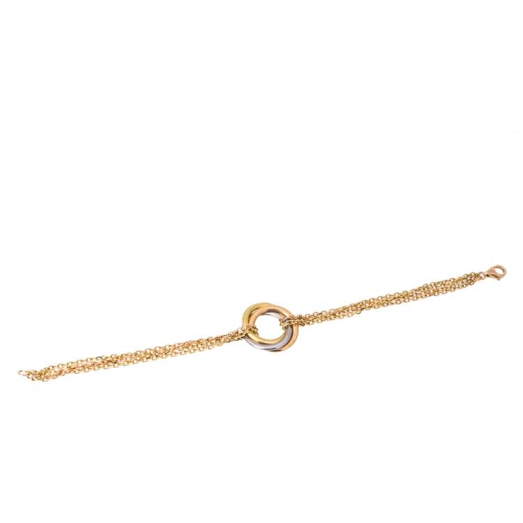 Pre Owned Cartier Trinity 18K Three Tone Gold Bracelet