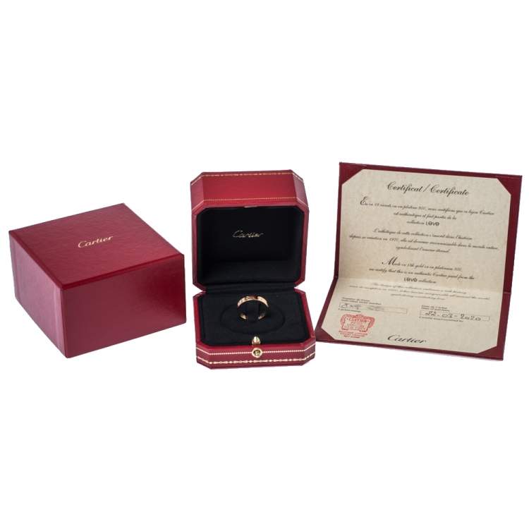 Pre Owned Cartier Love 18K Yellow Gold Wedding Band Ring Size 55