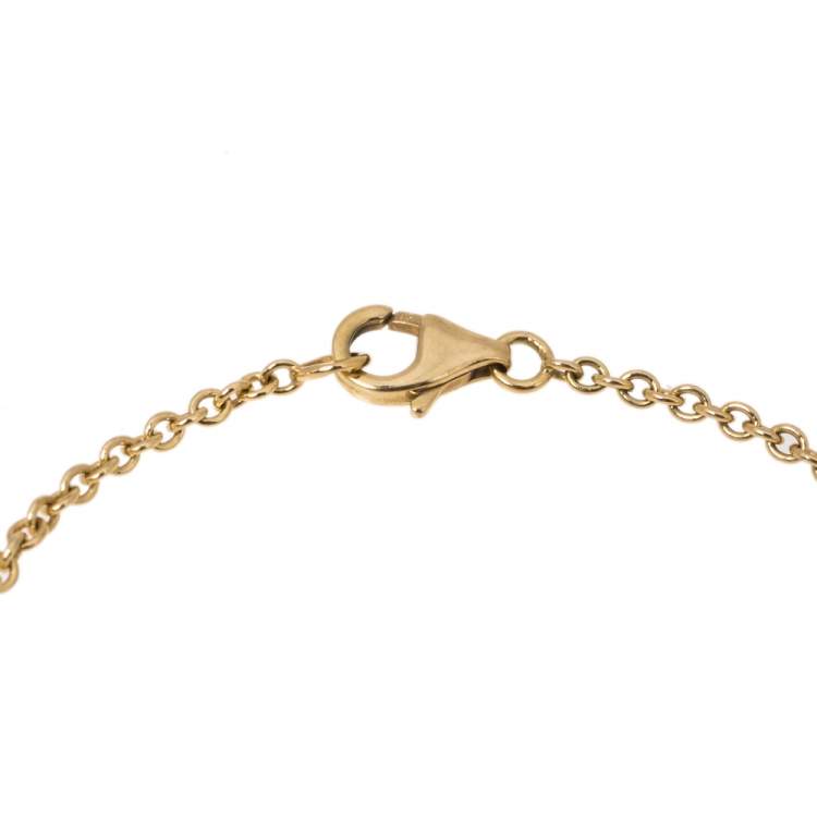 Pre Owned Cartier Love Interlocking Screw Motif 18K Yellow Gold Bracelet