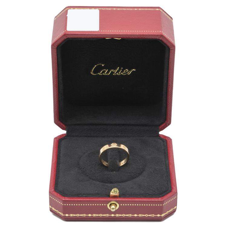 Pre Owned Cartier Love Yellow Gold Narrow Ring Size 50