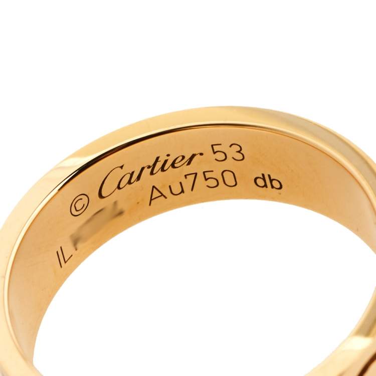 Pre Owned Cartier Love 18K Yellow Gold Ring Size 53