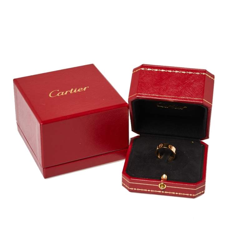 Pre Owned Cartier Love 18K Yellow Gold Ring Size 49