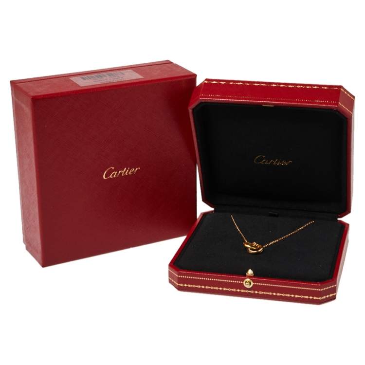 Pre Owned Cartier Trinity 18K Three Tone Gold Pendant Necklace