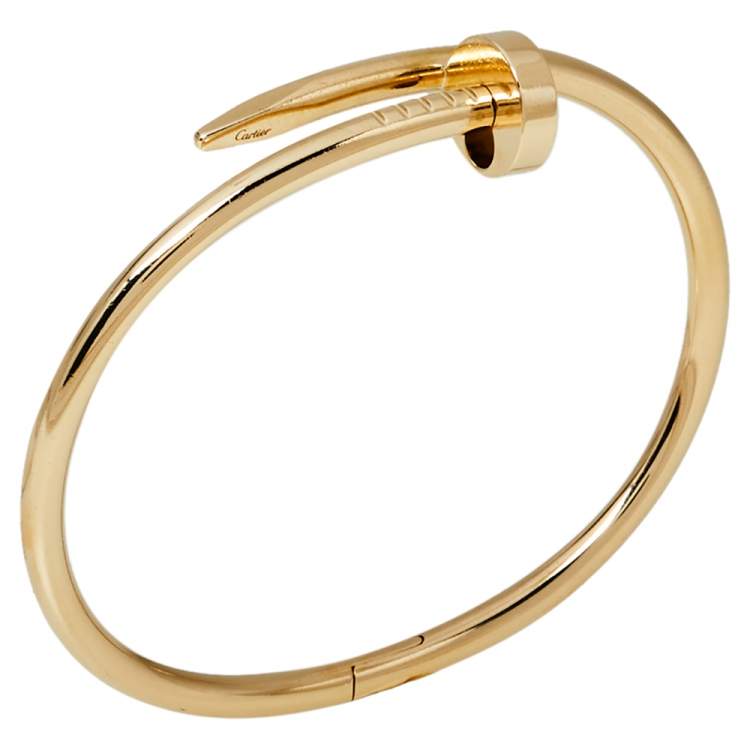 Cartier Juste Un Clou Yellow Gold Nail Bracelet at 1stDibs | cartier nail  bracelet, cartier gold nail bracelet, cartier nail bracelet gold