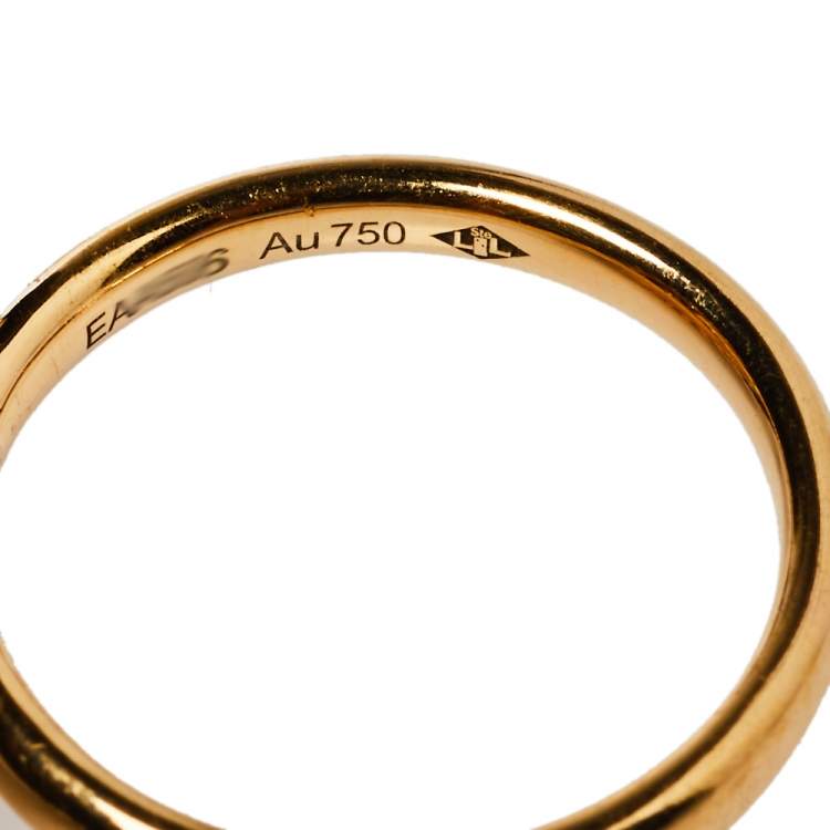 Pre Owned Cartier Cactus De Cartier Diamond 18K Rose Gold Ring Size 50