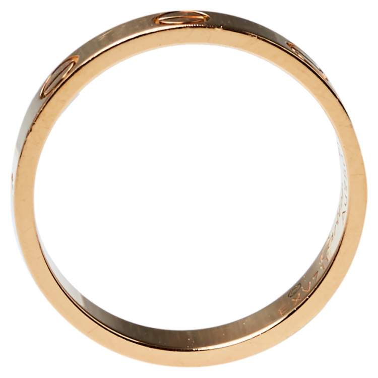 Pre Owned Cartier Love 18K Rose Gold Wedding Band Ring Size 50