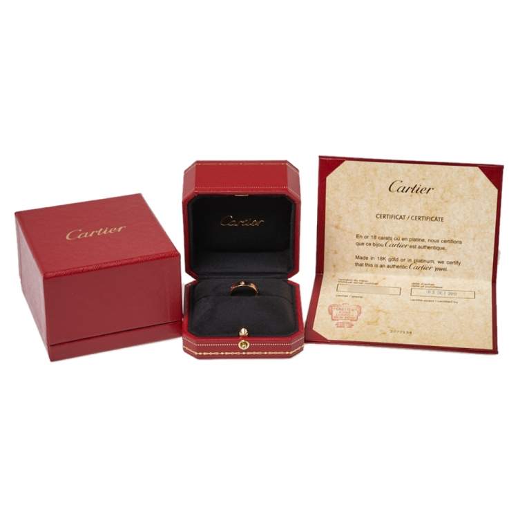 Pre Owned Cartier Love 18K Rose Gold Wedding Band Ring Size 50