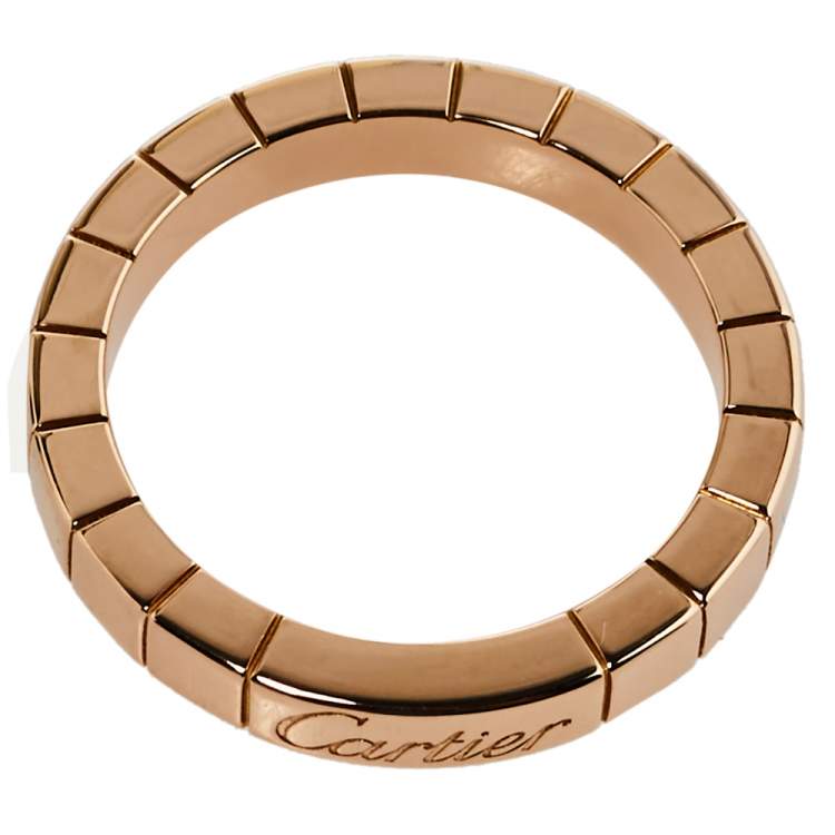 Pre Owned Cartier Laniéres 18K Rose Gold Ring Size 49