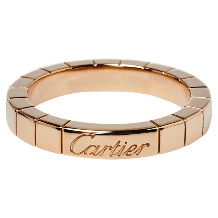 Pre Owned Cartier Laniéres 18K Rose Gold Ring Size 49