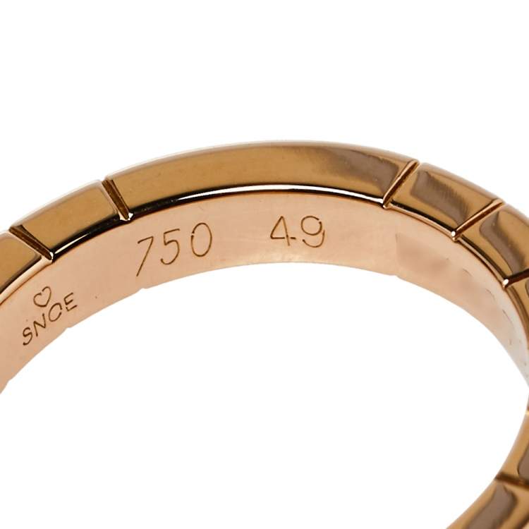 Pre Owned Cartier Laniéres 18K Rose Gold Ring Size 49