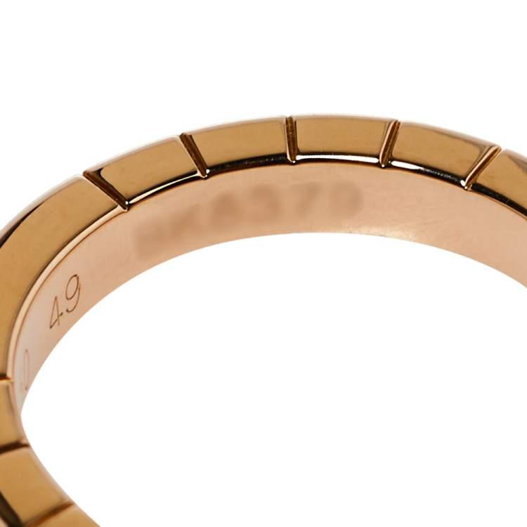 Pre Owned Cartier Laniéres 18K Rose Gold Ring Size 49