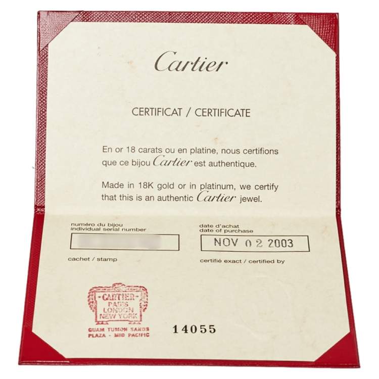 Pre Owned Cartier Laniéres 18K Rose Gold Ring Size 49