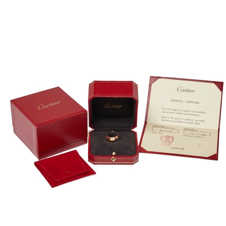 Pre Owned Cartier Love 18K Rose Gold Ring Size 51