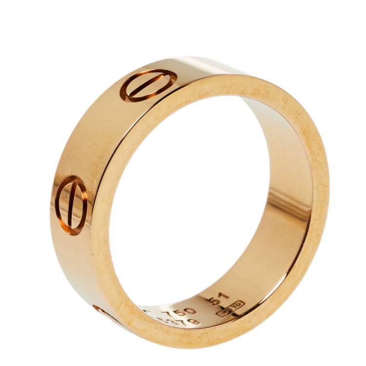 Pre Owned Cartier Love 18K Rose Gold Ring Size 51