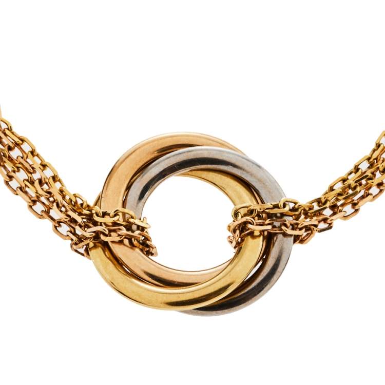 Pre Owned Cartier Trinity de Cartier 18K Three Tone Gold Bracelet