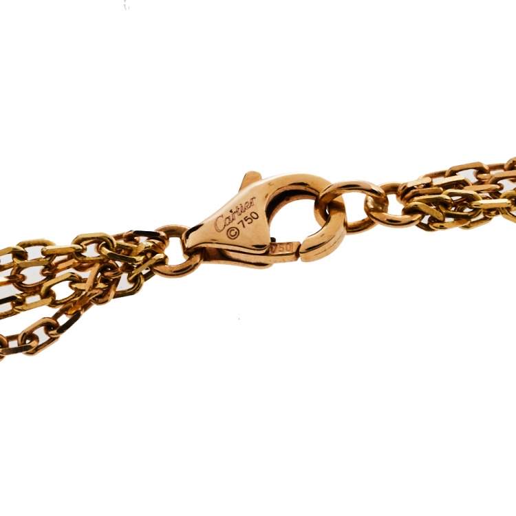 Pre Owned Cartier Trinity de Cartier 18K Three Tone Gold Bracelet