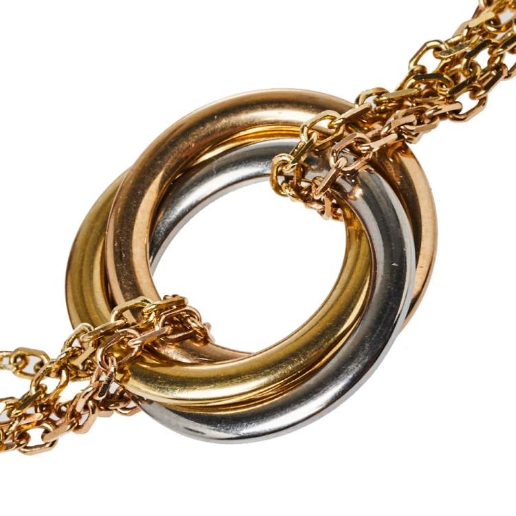Pre Owned Cartier Trinity de Cartier 18K Three Tone Gold Bracelet