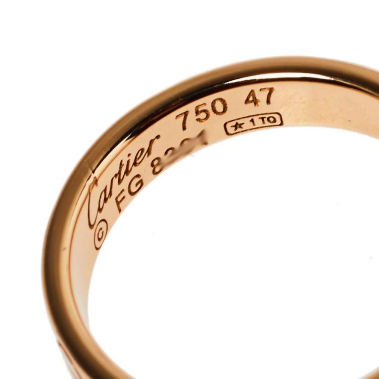 Pre Owned Cartier Love 18K Rose Gold Wedding Band Ring Size 47