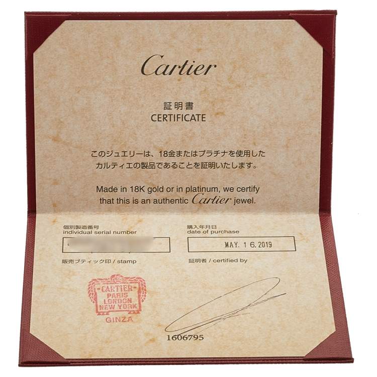 Pre Owned Cartier Love 18K Rose Gold Band Ring Size 45