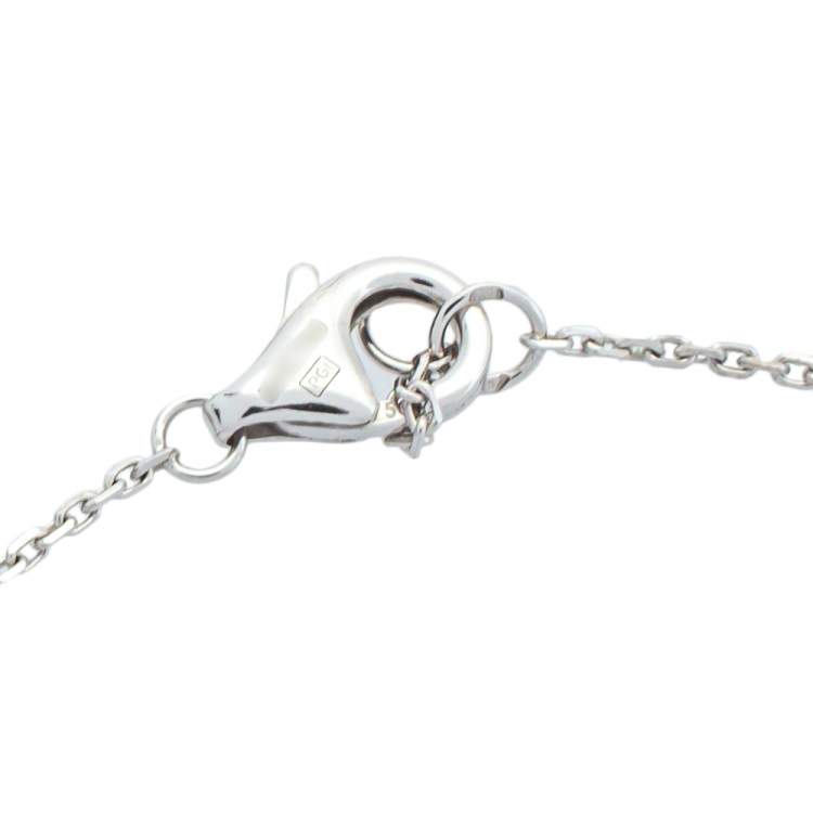 مملوكة مسبقًا Cartier Amulette de Cartier Diamond 18K White Gold Bracelet XS