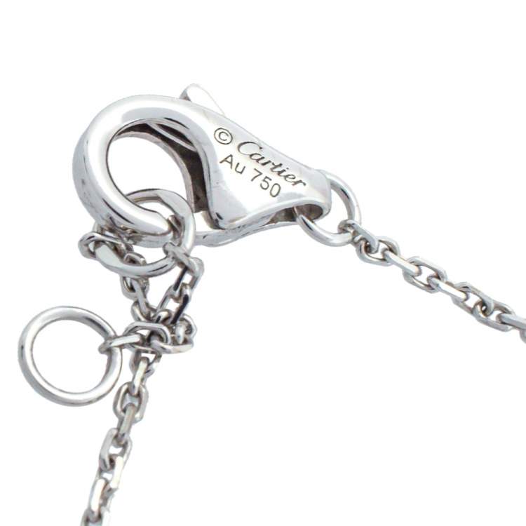 مملوكة مسبقًا Cartier Amulette de Cartier Diamond 18K White Gold Bracelet XS