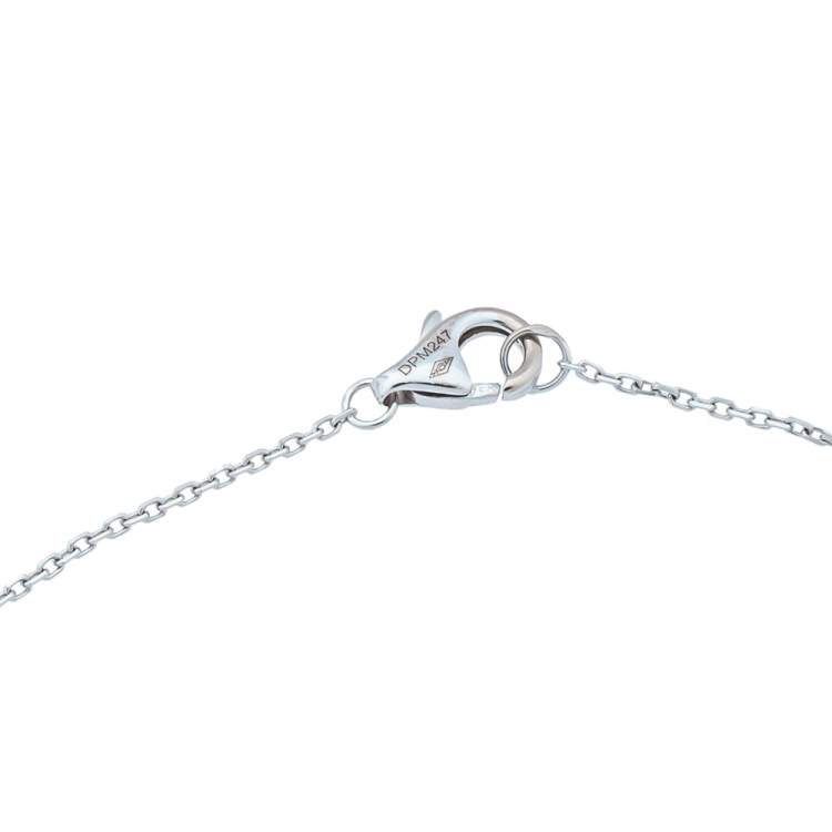 Pre Owned Cartier Amulette de Cartier Diamond 18K White Gold Pendant Necklace