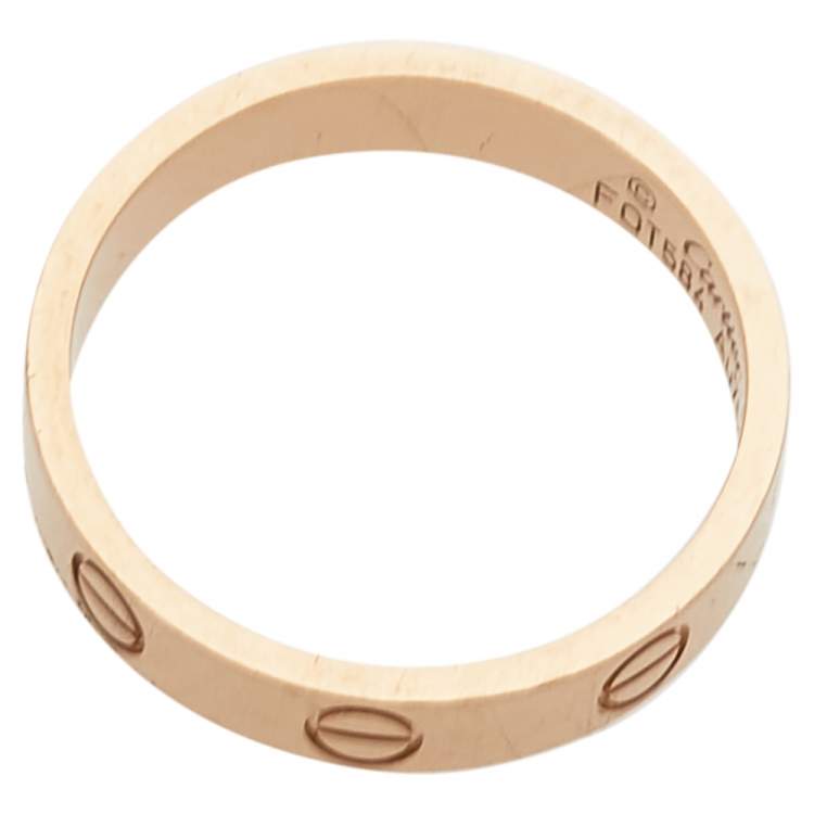 Pre Owned Cartier Love 18K Rose Gold Wedding Band Ring Size 52