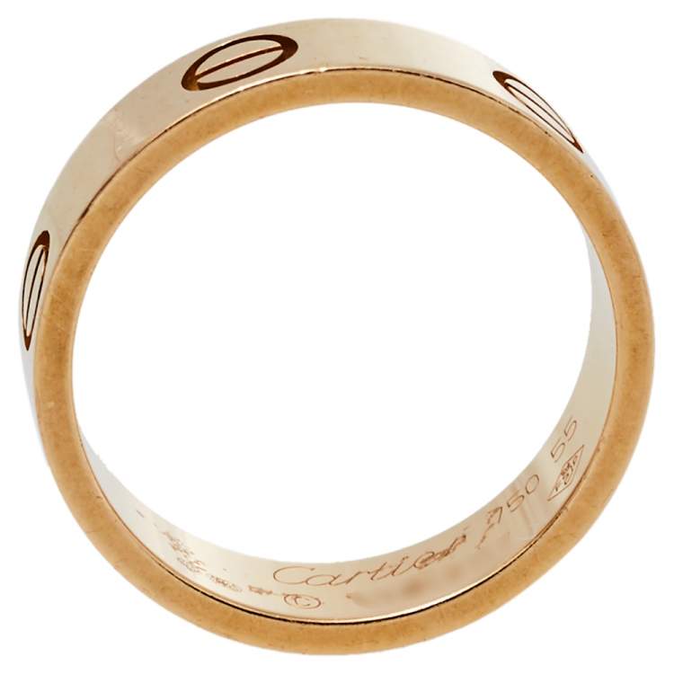 Pre Owned Cartier Love 18K Yellow Gold Ring Size 55