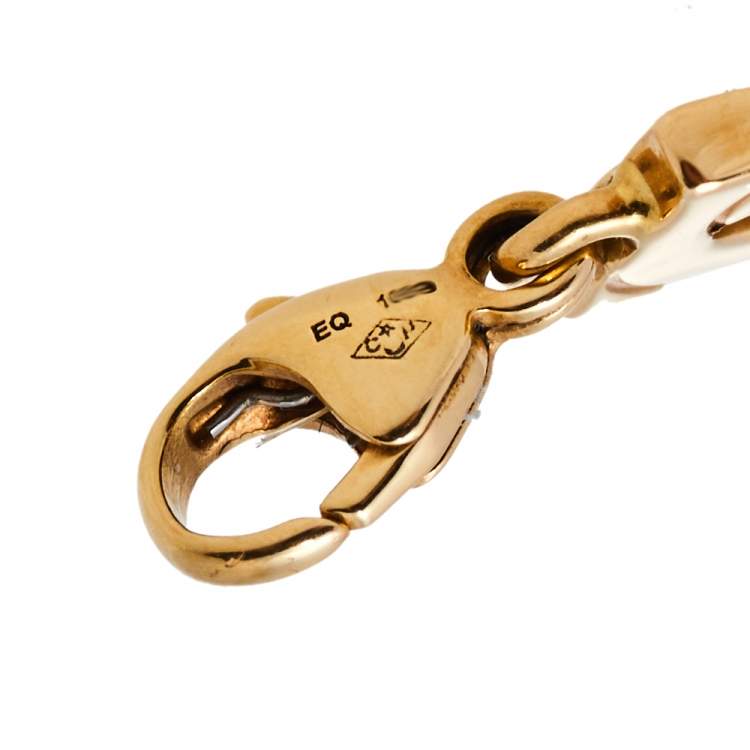 Pre Owned Cartier Mini Double C 18K Yellow Gold Charm