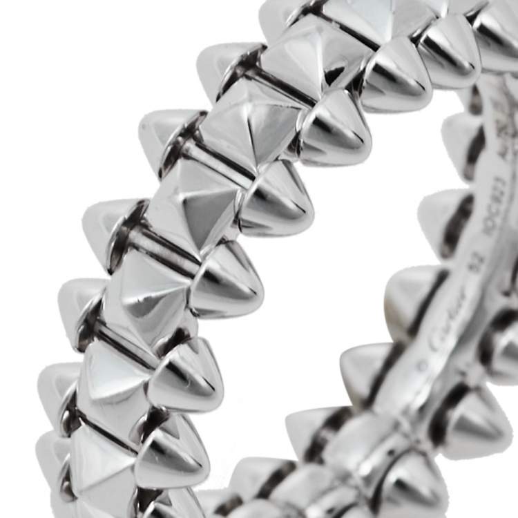 Pre Owned Cartier Clash de Cartier 18K White Gold Small Model Ring Size 52