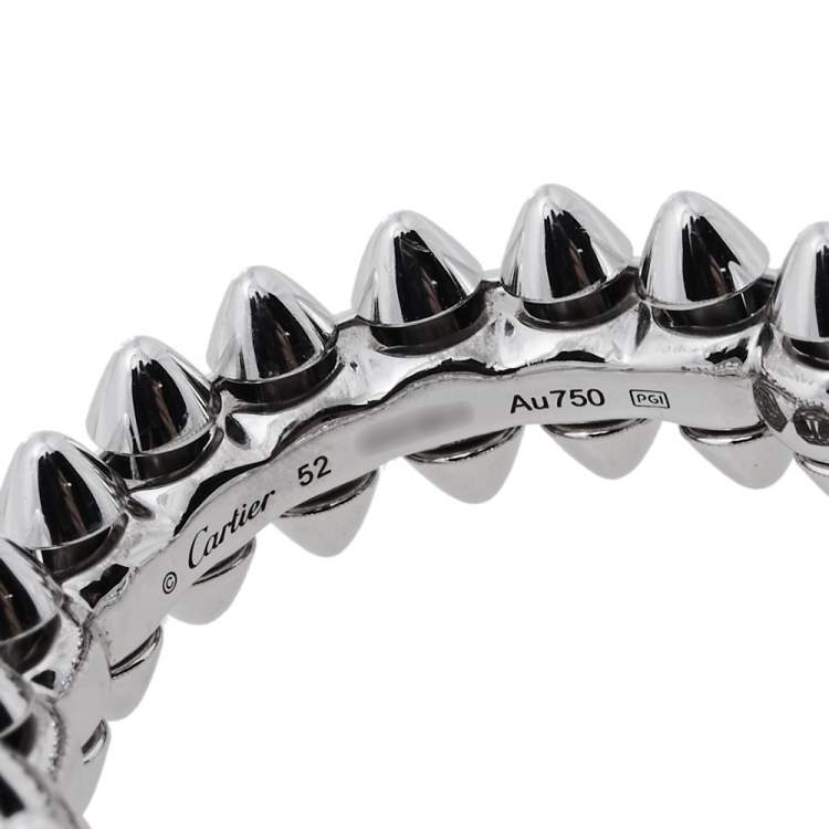 Pre Owned Cartier Clash de Cartier 18K White Gold Small Model Ring Size 52