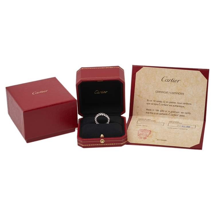 Pre Owned Cartier Clash de Cartier 18K White Gold Small Model Ring Size 52